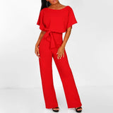 Aurosa Jumpsuit – Stylish Chic Jumpsuit with Lace-Up Waist